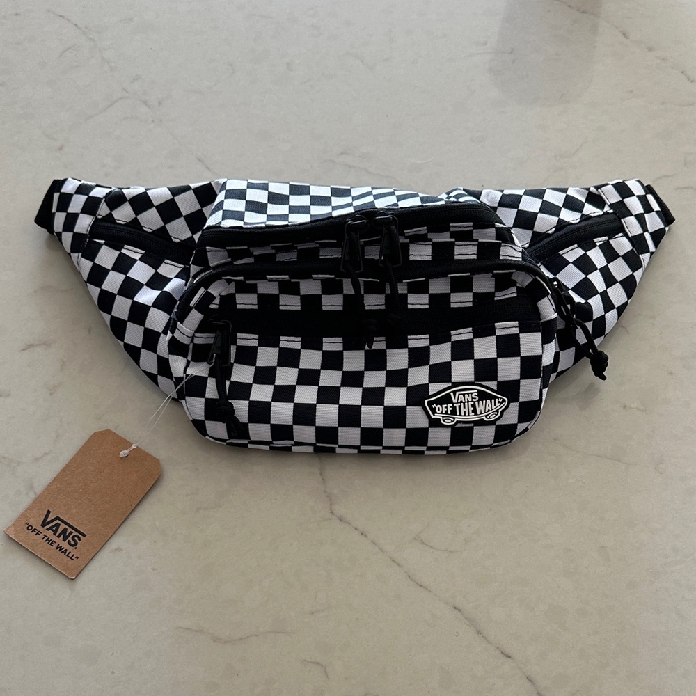 Vans Black and White Checkered Waist Bag